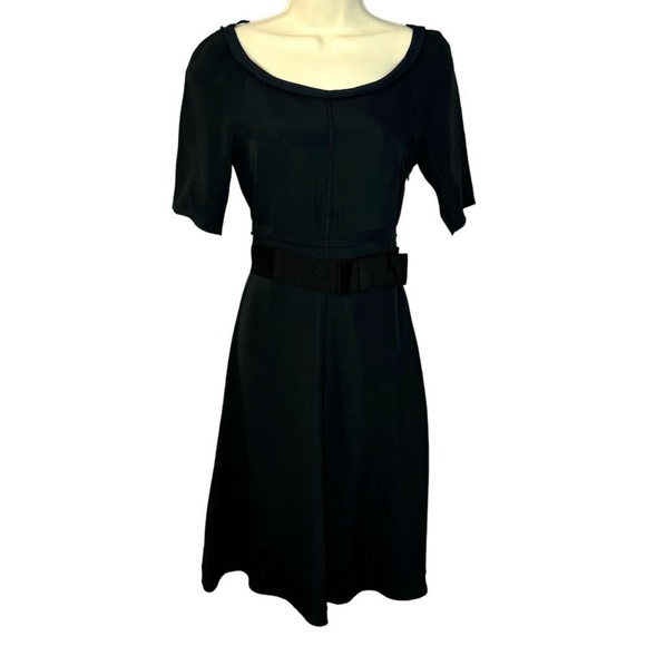 Gorgeous Prada Scoop Neck Fit and Flare Dress Short Sleeve Silk Blend 0 - Picture 15 of 15